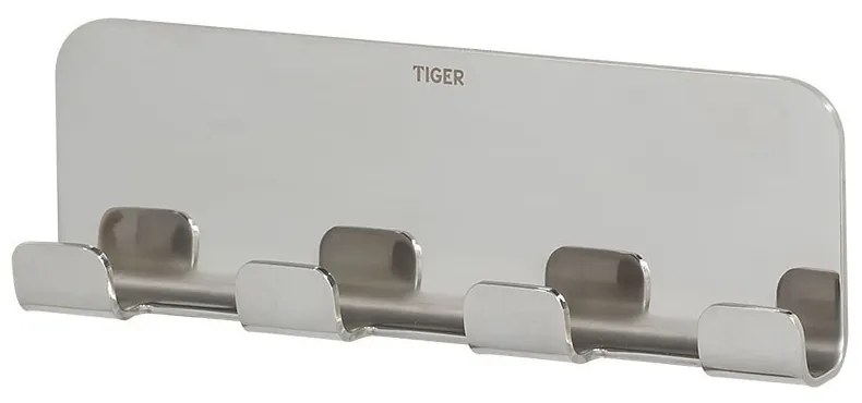 Άγκιστρο Μπάνιου Colar 1314730346 Τετραπλό 2x15,5x4,9cm Polished Stainless Steel Tiger Ανοξείδωτο Ατσάλι