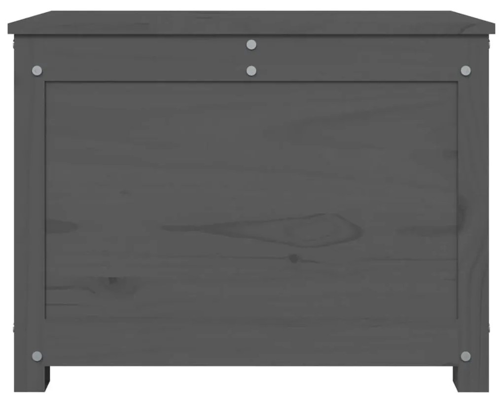 Κουτί Αποθήκευσης Μαύρο 60x32x45,5 εκ από Μασίφ Ξύλο Πεύκου - Γκρι