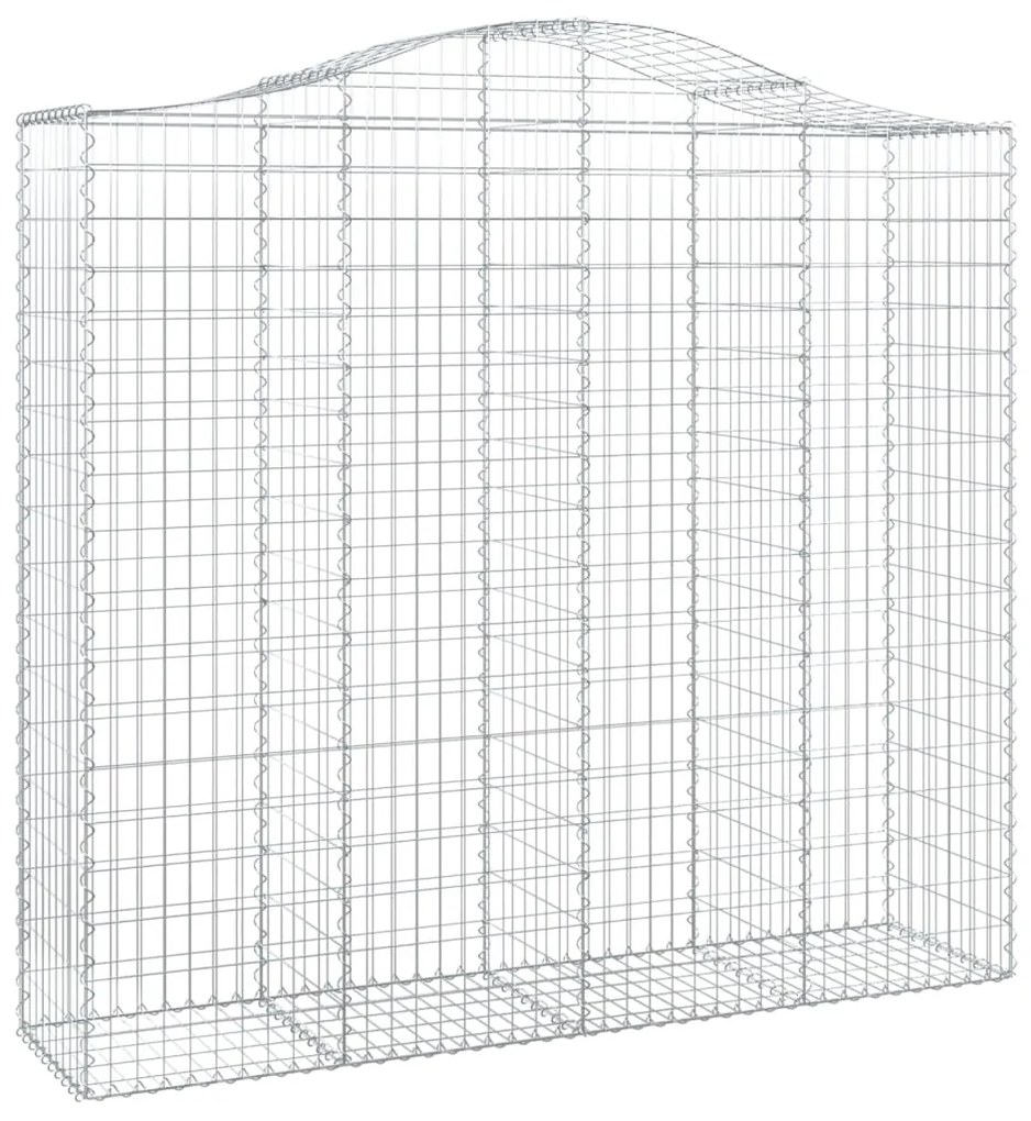 vidaXL Συρματοκιβώτια Τοξωτά 8 τεμ. 200x50x180/200 εκ. Γαλβαν. Ατσάλι