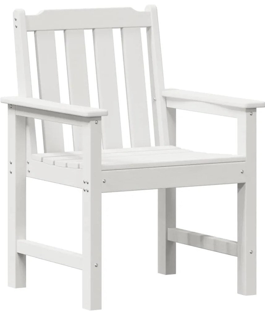vidaXL 4 Καρέκλες Κήπου , λευκές, 65,5x55,5x88 εκ., από HDPE.