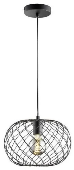 Κρεμαστό Φωτιστικό Οροφής Justin Μαύρο ματ Fischer Honsel-60374-Μαύρο 60374