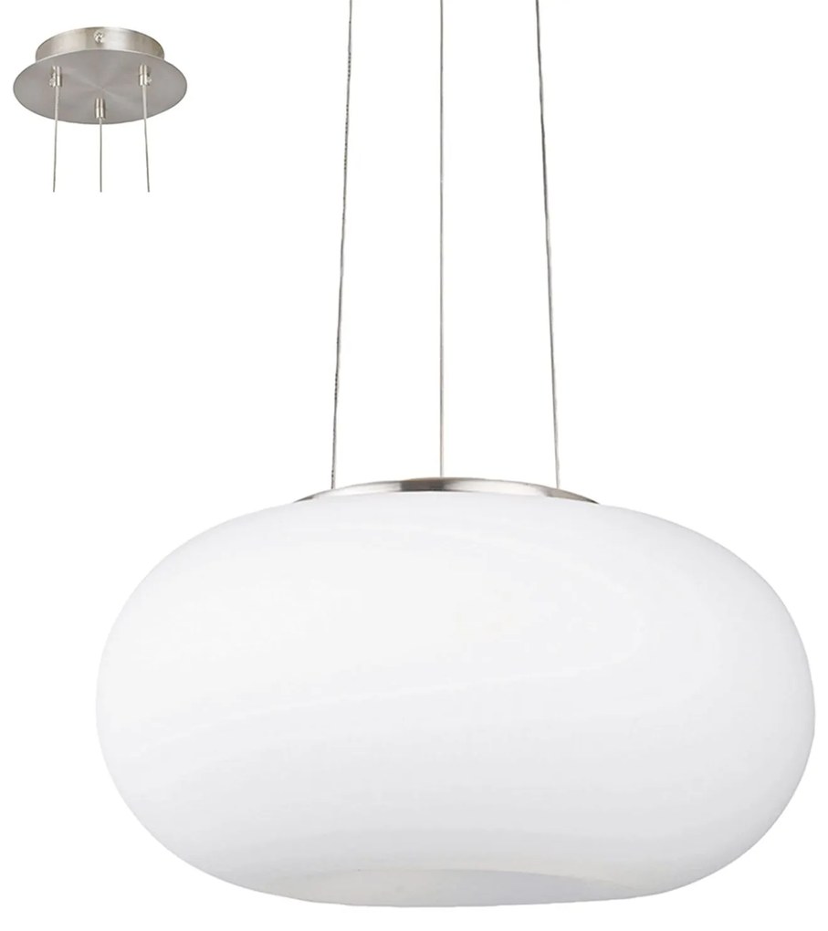 Φωτιστικό Οροφής Optica 86814 White Eglo Metal, Glass