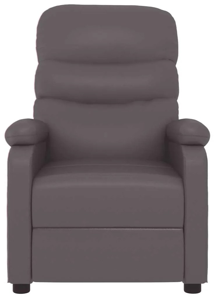 vidaXL Πολυθρόνα Ανακλινόμενη Γκρι από Συνθετικό Δέρμα