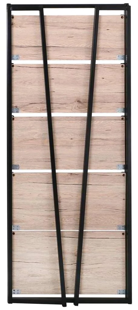 Ραφιέρα Μεταλ.Μαύρη/Sonoma 64x32x153cm