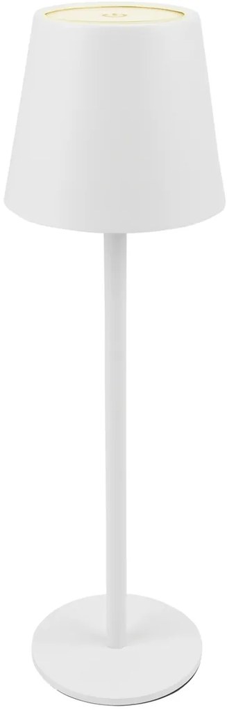 POWERTECH LED επιτραπέζιο φωτιστικό HLL-0194, ρυθμιζόμενο, επαναφορτιζόμενο, λευκό