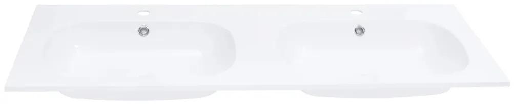 Διπλός Νιπτήρας Ενσωματωμένος Λευκός 1205x460x145 χιλ. από SMC - Λευκό