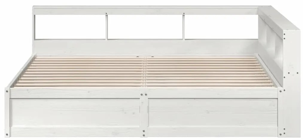 vidaXL Κρεβάτι Βιβλιοθήκη Χωρίς Στρώμα 200x200 εκ Μασίφ Ξύλο Πεύκου