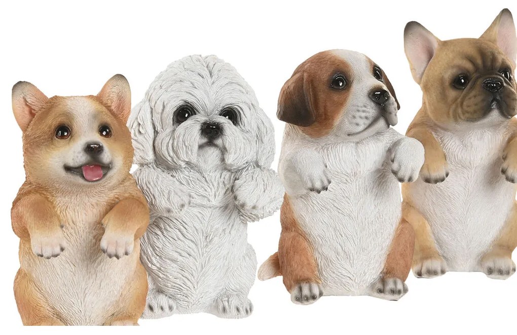 Διακοσμητική Φιγούρα Home ESPRIT Λευκό Καφέ 8 x 8 x 14 cm (4 Μονάδες)