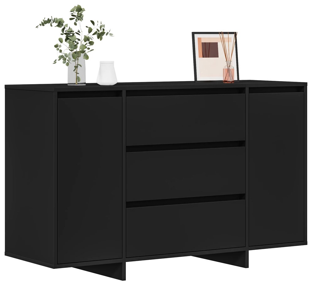 vidaXL Μπουφές Μαύρος 120x41x75 εκ. Επεξεργασμένο ξύλο