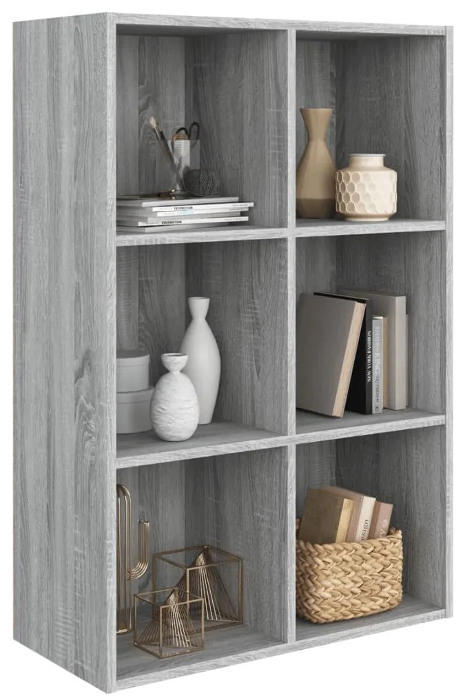 vidaXL Βιβλιοθήκη/Βοηθητικό Ντουλάπι Γκρι sonoma 66x30x98εκ. Επεξ Ξύλο