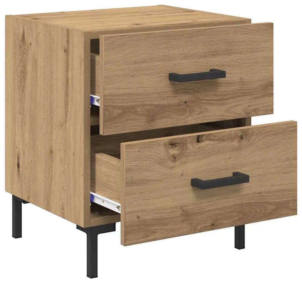 vidaXL Κομοδίνο 2 pcs Artisan Oak 40 x 35 x 47,5 εκ Επεξεργασμένο ξύλο