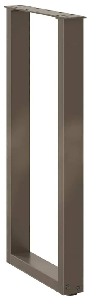 vidaXL Πόδια Κονσόλας 2 τεμ. σε σχήμα U από Φυσικό Ατσάλι 38x(72-73) εκ. Ατσάλι