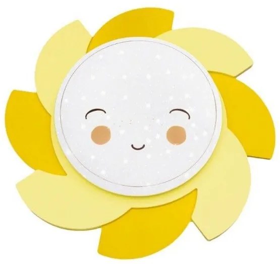 Παιδικό Φωτιστικό Τοίχου LED Κίτρινο Ήλιος Sun Siri Starlight Smile 137390 Elobra 137390 Κίτρινο