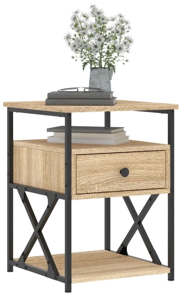 vidaXL Κομοδίνο Sonoma Δρυς 40 x 42 x 55 εκ. από Επεξεργασμένο Ξύλο