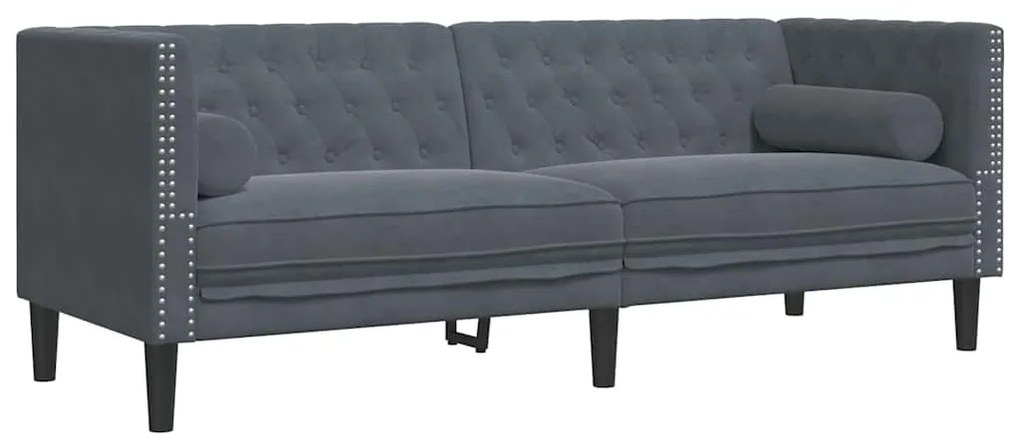 vidaXL Σετ Καναπέ 3 pcs Σκούρο γκρι Βελούδο