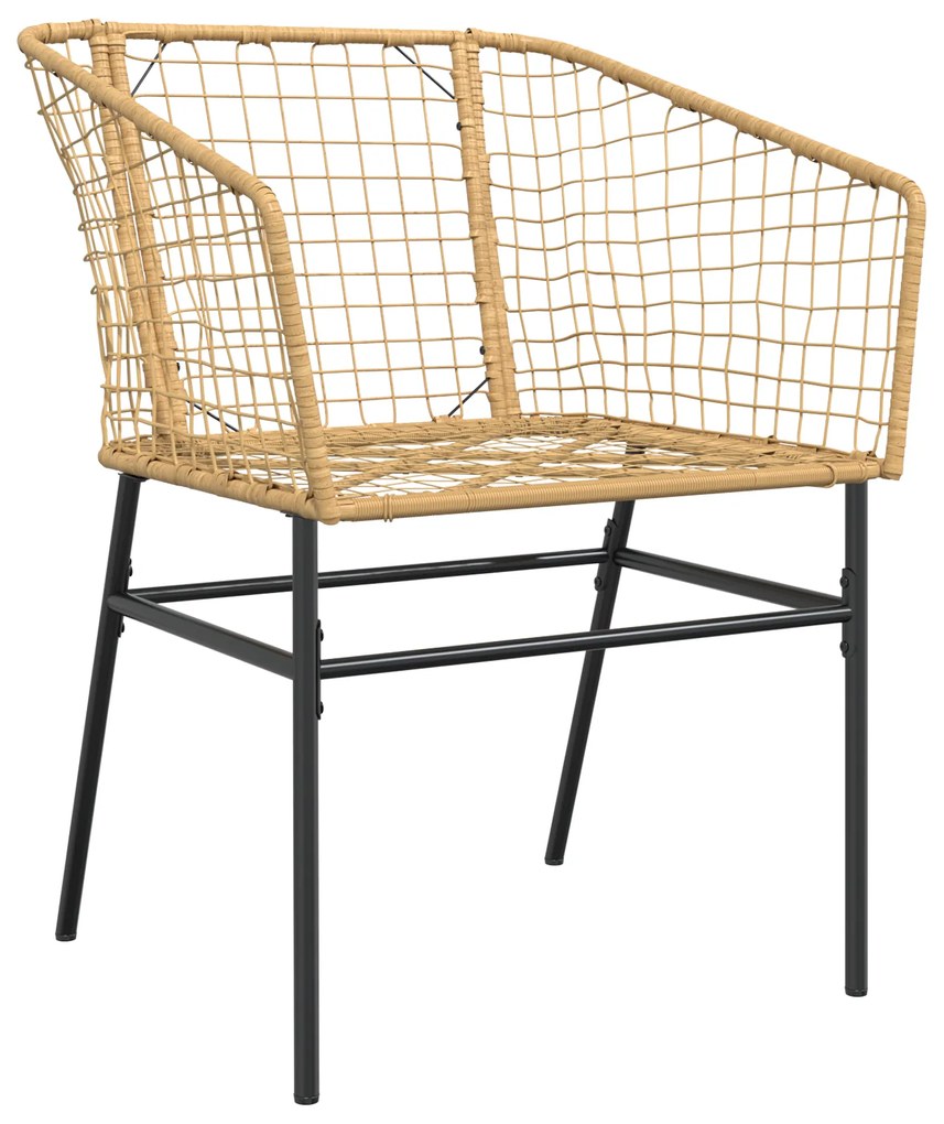vidaXL Σετ Κηπουρικής Έξι Τεμαχίων  Καφέ Πολυ Rattan