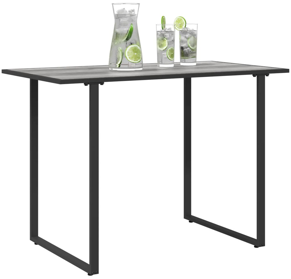 vidaXL Γκρι Τραπέζι Κήπου 100x55x70 εκ DPC και Χάλυβας