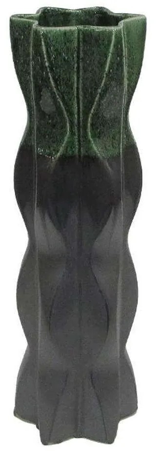 Κηροπήγιο Κεραμικό 003-223-087 14,5x14x46,5cm Grey-Green Κεραμικό