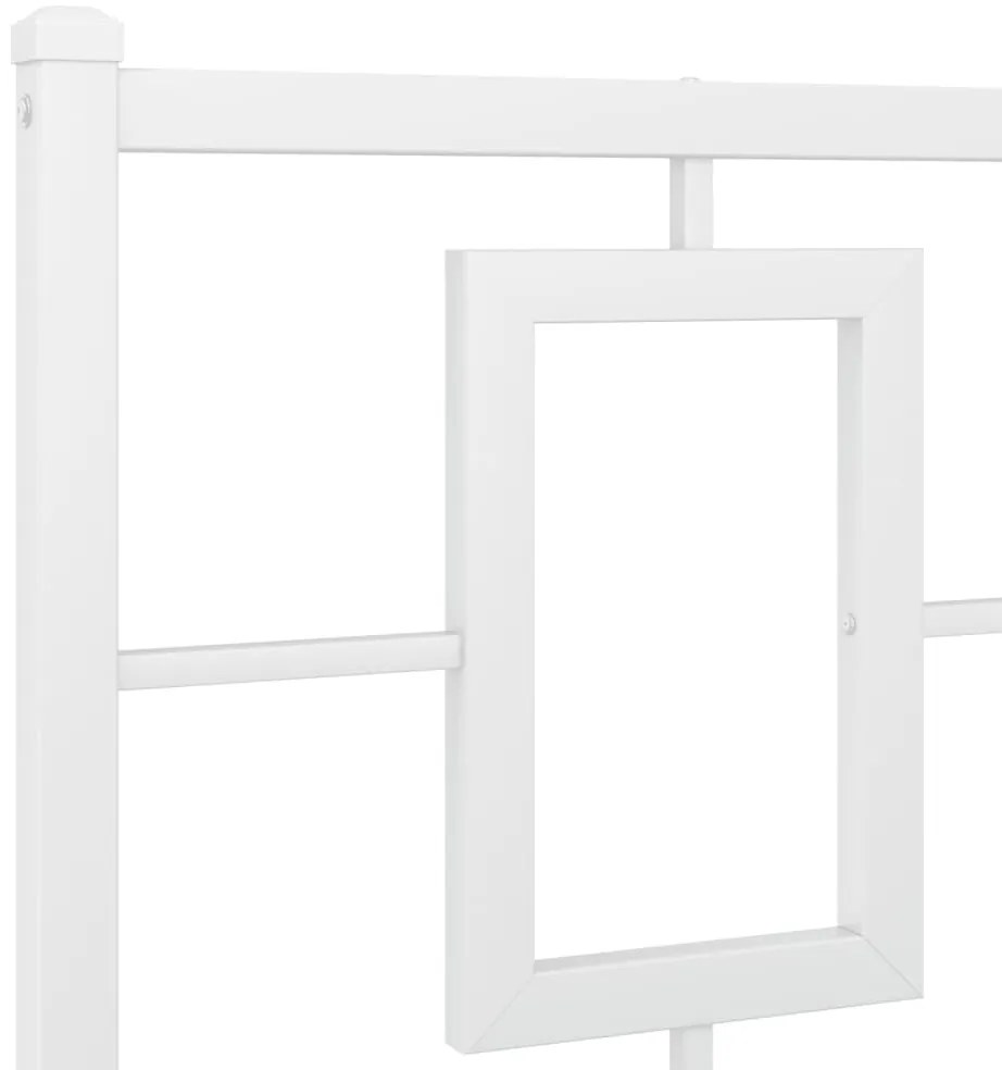 vidaXL Κεφαλάρι Λευκό 120 εκ. Μεταλλικό