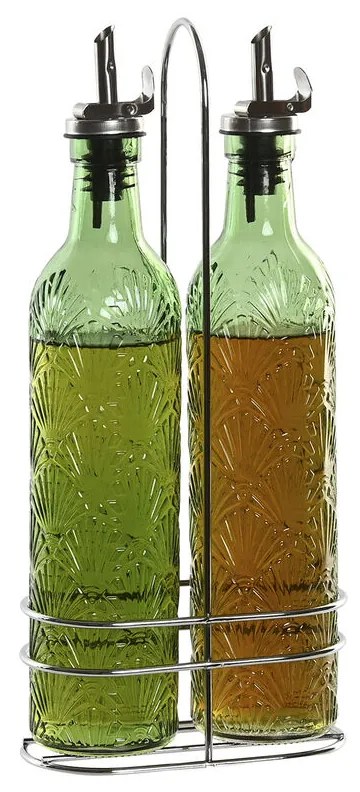 Σετ Λάδι και Ξύδι Home ESPRIT Πράσινο Μέταλλο Αλουμίνιο Κρυστάλλινο ABS Σύγχρονη 500 ml 14 X 7,4 X 32 CM