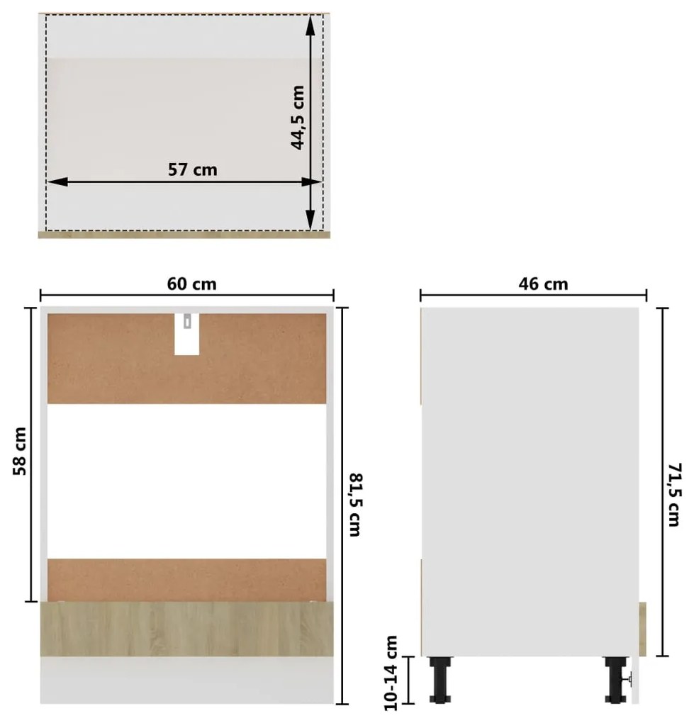 ΝΤΟΥΛΑΠΙ ΓΙΑ ΦΟΥΡΝΟ SONOMA ΔΡΥΣ 60X46X81,5 ΕΚ. ΜΟΡΙΟΣΑΝΙΔΑ 802500