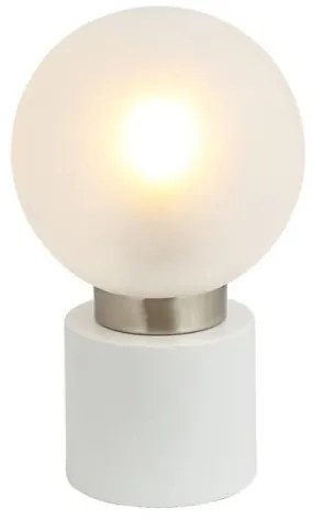 Επιτραπέζιο Φωτιστικό E14 Οπάλ Marka Globo Lighting-21003WN-Λευκό-Ασημί 21003WN