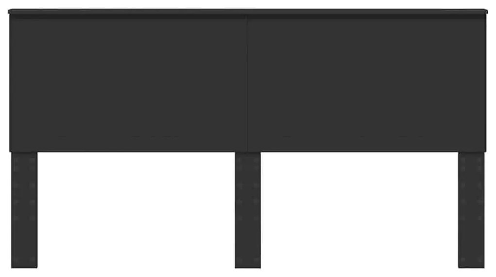 vidaXL Κεφαλάρι με κεφαλάρι Μαύρη Οξυά 180 cm Επεξεργασμένο ξύλο