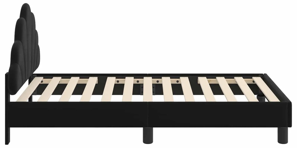 vidaXL Κρεβάτι Παιδικής Κρεβατοκάμαρας με Κεφαλάκι Μαύρο 80 x 160 cm