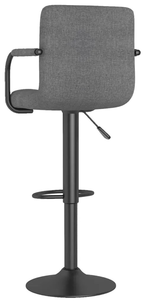 vidaXL Σκαμπό Μπαρ 2 τεμ. Ανοιχτό Γκρι Υφασμάτινα