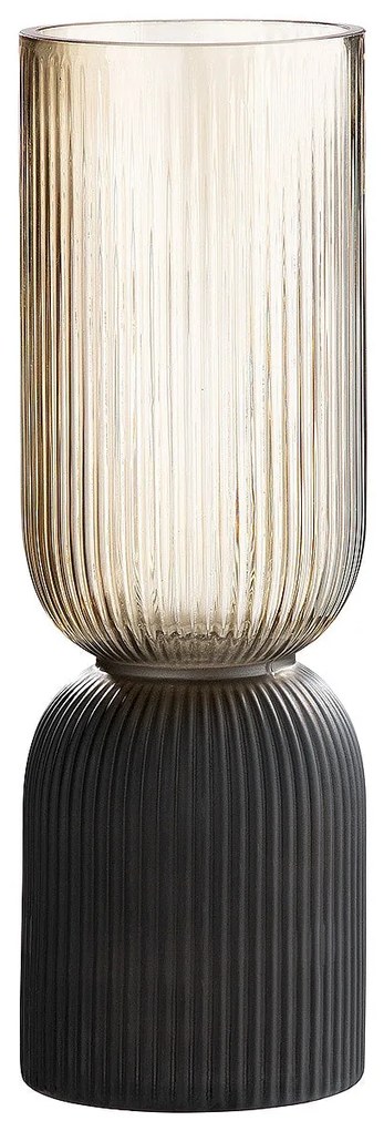Βάζο-Κηροπήγιο ArteLibre Μαύρο/Καφέ Γυαλί 31.5cm