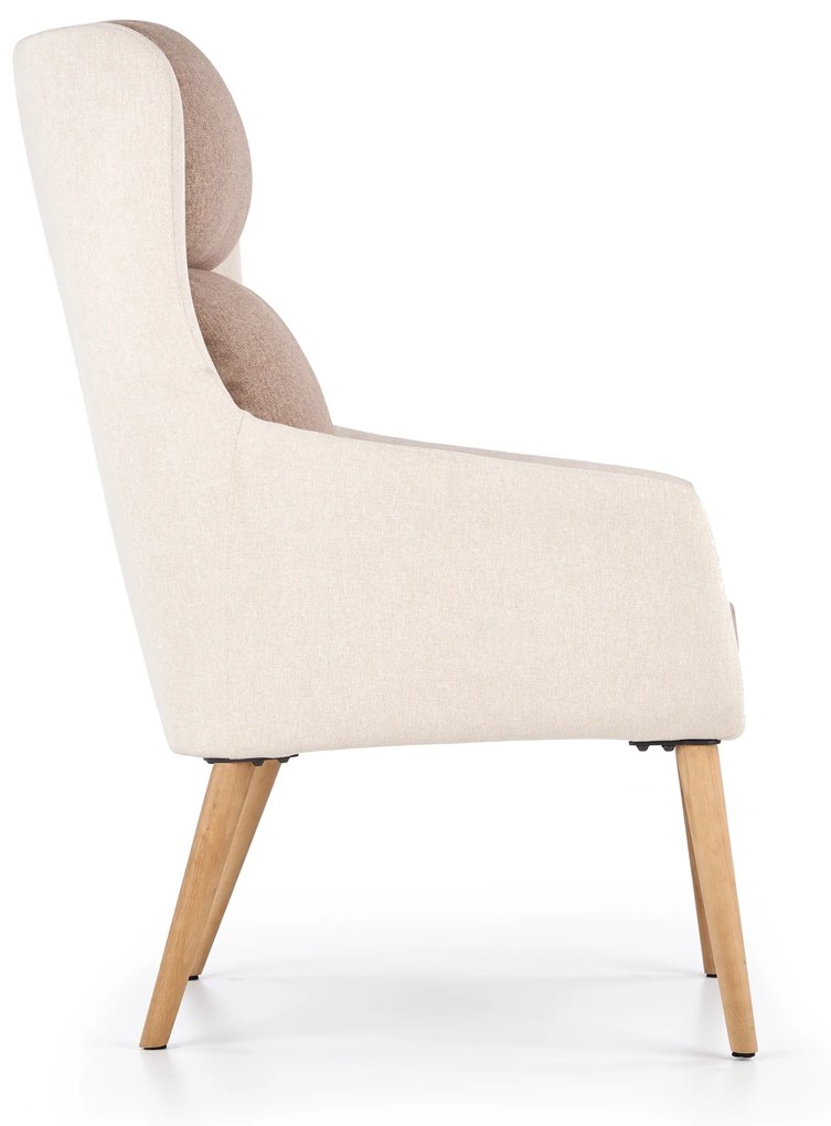 PURIO leisure chair, color: beige / brown DIOMMI V-CH-PURIO-FOT-BRĄZOWY