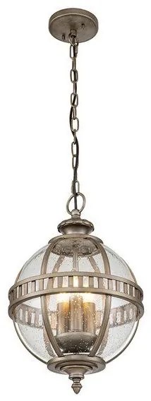 Κρεμαστό Φωτιστικό Οροφής 3xE14 IP44 Halleron Elstead Lighting-KL-HALLERON-8M-BU-Μπρονζέ KL-HALLERON-8M-BU