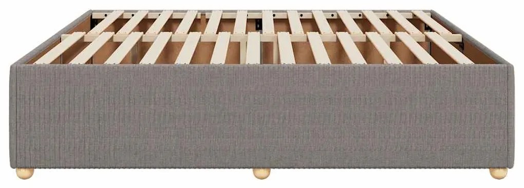 vidaXL Σκελετός Κρεβατιού Χωρίς Στρώμα Taupe 180x200 εκ. Υφασμάτινο