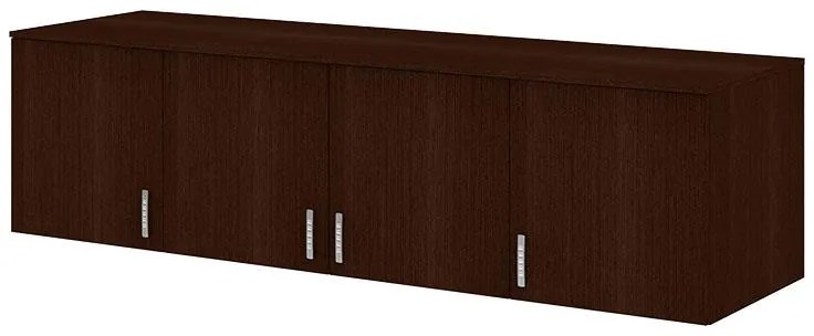 Ντουλάπα τετράφυλλη Royal με συρτάρια και πατάρι wenge 200x58x230εκ 200x58x230 εκ.