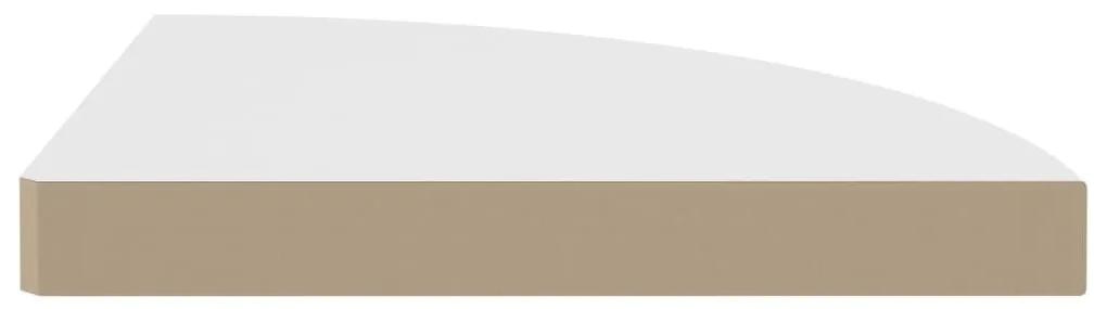 Ράφια Τοίχου Γωνιακά 4 τεμ. Άσπρα 35x35x3,8 εκ. MDF - Λευκό
