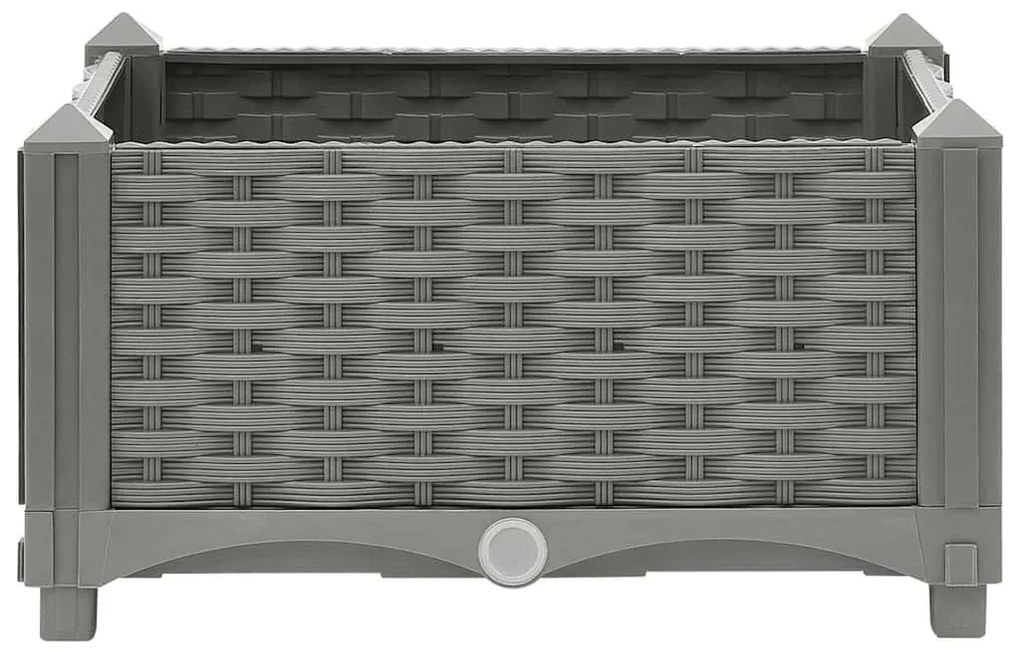 vidaXL Ζαρντινιέρα 40 x 40 x 23 εκ. από Πολυπροπυλένιο