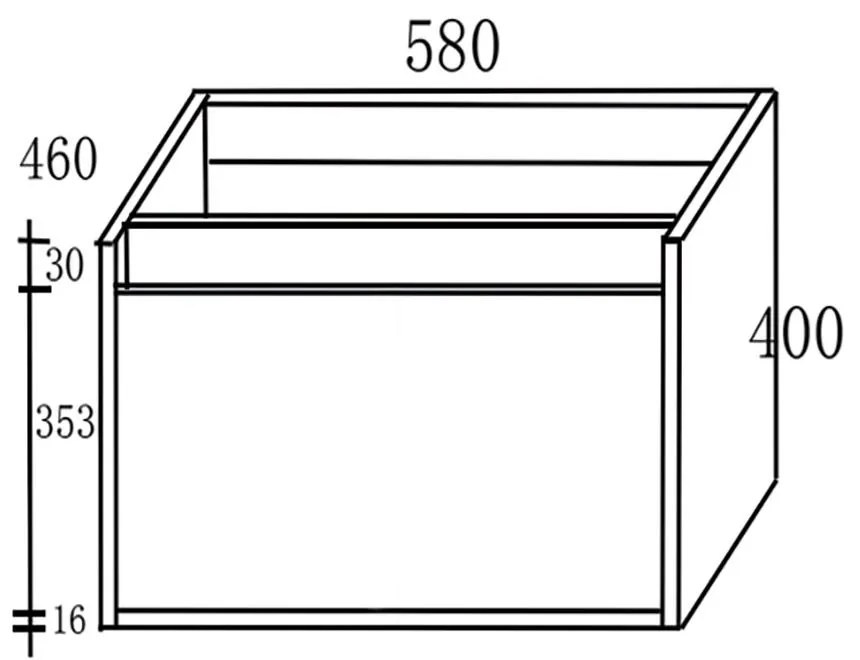 Σετ Επίπλου Mπάνιου REA 60 Capuccono 60x47x135 εκ.