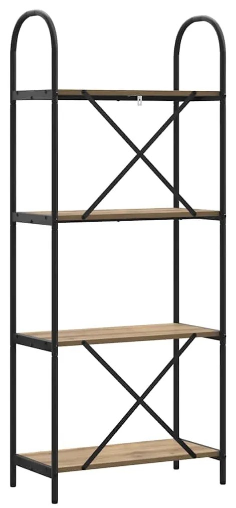 vidaXL Ράφι Βιβλίων artisan δρυς 60 x 30 x 146 εκ Επεξεργασμένο ξύλο
