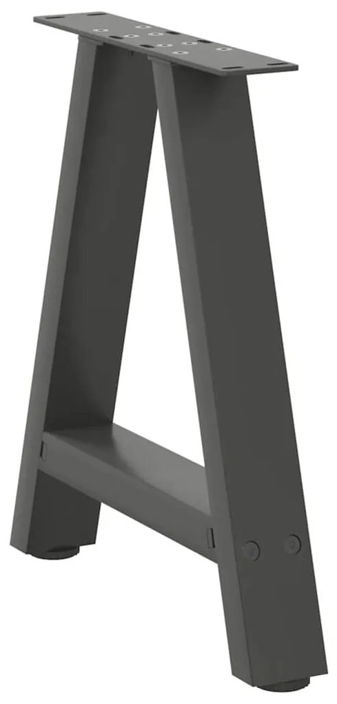 vidaXL Πόδια Τραπεζιού Σαλονιού Σχήματος Α 2 τεμ. Ανθρακί 38x(42-43) εκ. Ατσάλι