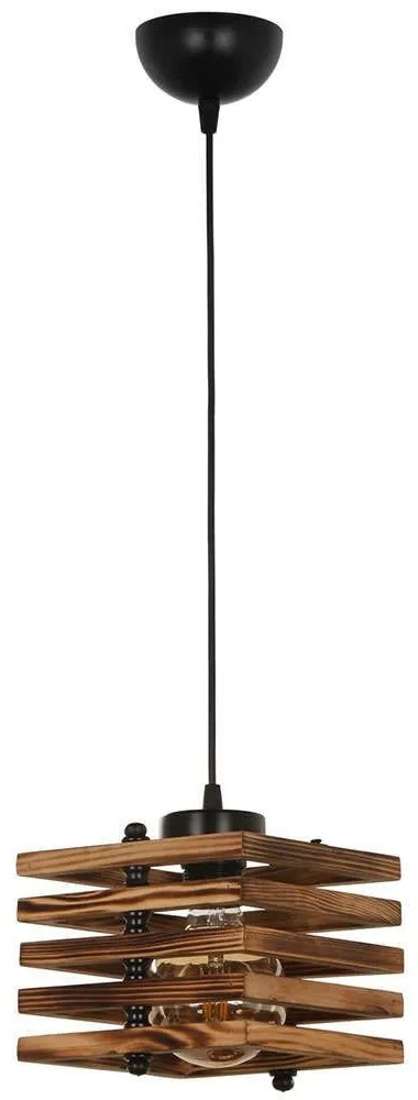 Φωτιστικό Οροφής Cara 534LUN3347 18x70cm 1xE27 40W Brown-Black Opviq