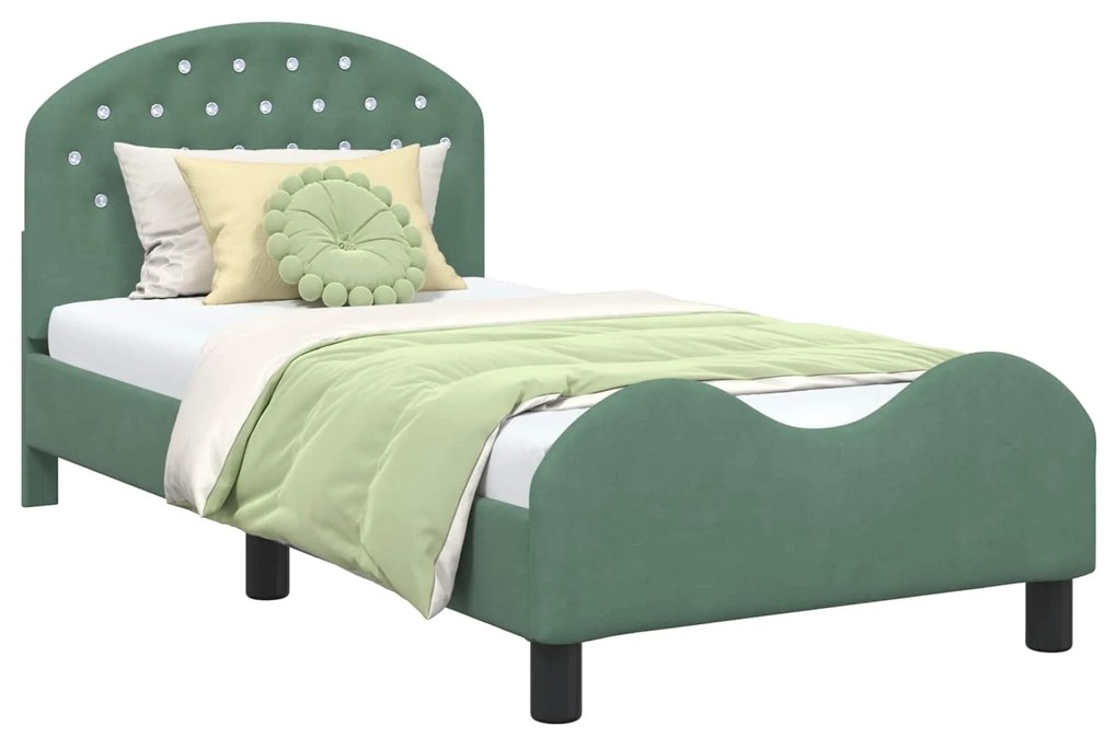 vidaXL Κρεβάτι Παιδικής Κρεβατοκάμαρας με Κεφαλάκι Θαλασσί 80 x 160 cm