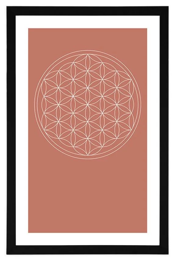 Αφίσα με παρπαστού Καταπληκτικά Mandala - 40x60 black