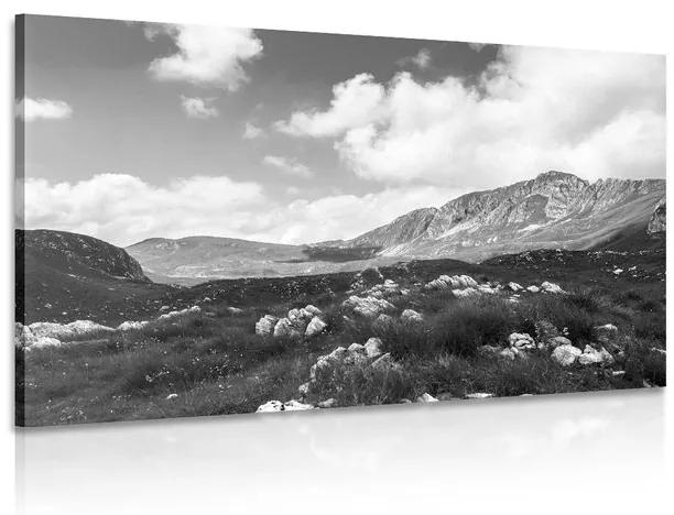 Κοιλάδα εικόνων στο Μαυροβούνιο σε μαύρο και άσπρο - 120x80