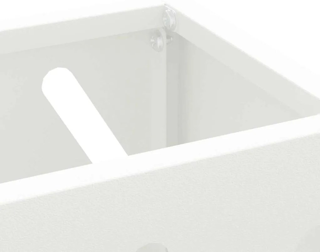 vidaXL Σχέδιο & βάση αποθήκευσης Λευκό 28 x 12 x 41 εκ Ατσάλι