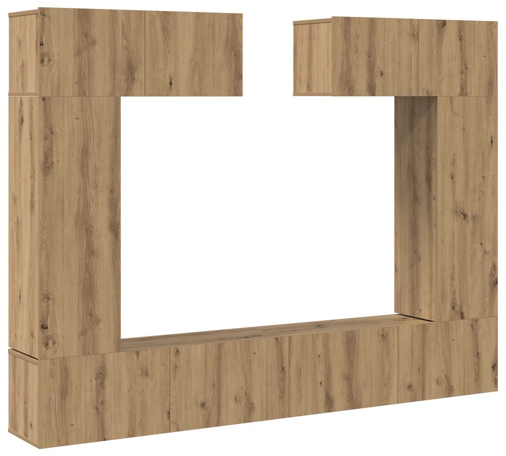 vidaXL Σετ ντουλαπών τηλεόρασης 6 κομμάτων Artisan Oak Επεξεργασμένο ξύλο
