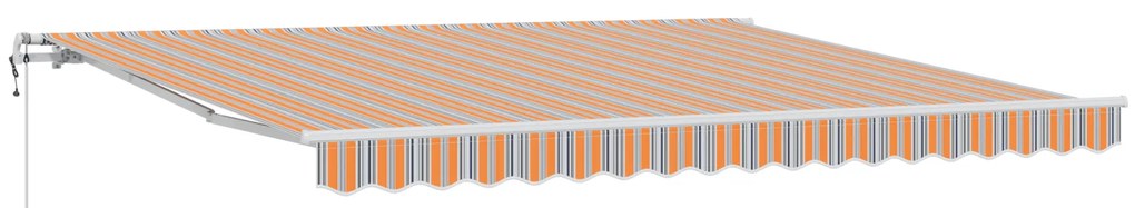 vidaXL Ανασυρόμενη Τέντα Πολύχρωμου Ριγέ 400x300 εκ.