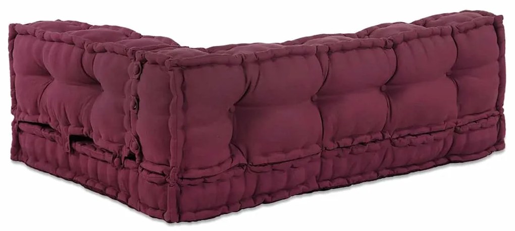 vidaXL Μαξιλάρι για καναπέ παλέτας 3 pcs Καφετί ύφασμα