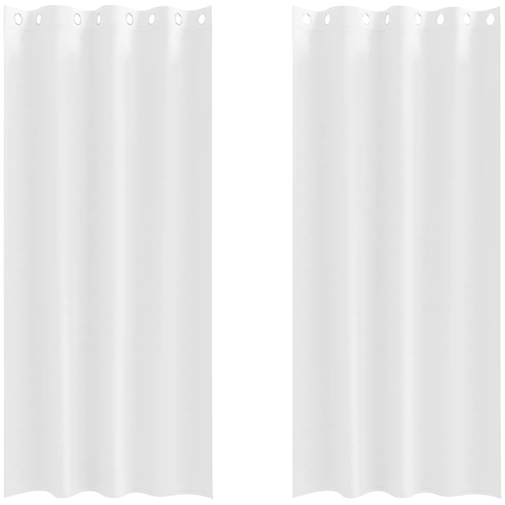 vidaXL Κουρτίνες 2 pcs Καθαρό Λευκό 225 x 140 εκ. Πολυεστέρας