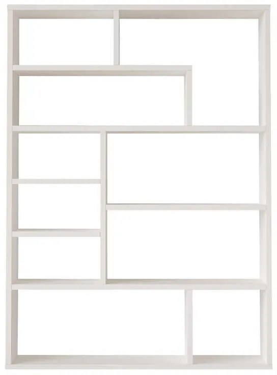 Βιβλιοθήκη Decora pakoworld σε λευκη απόχρωση 90x22x123.6εκ