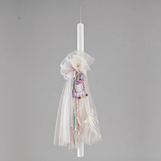 Λαμπάδα βάπτισης με μονόκερο